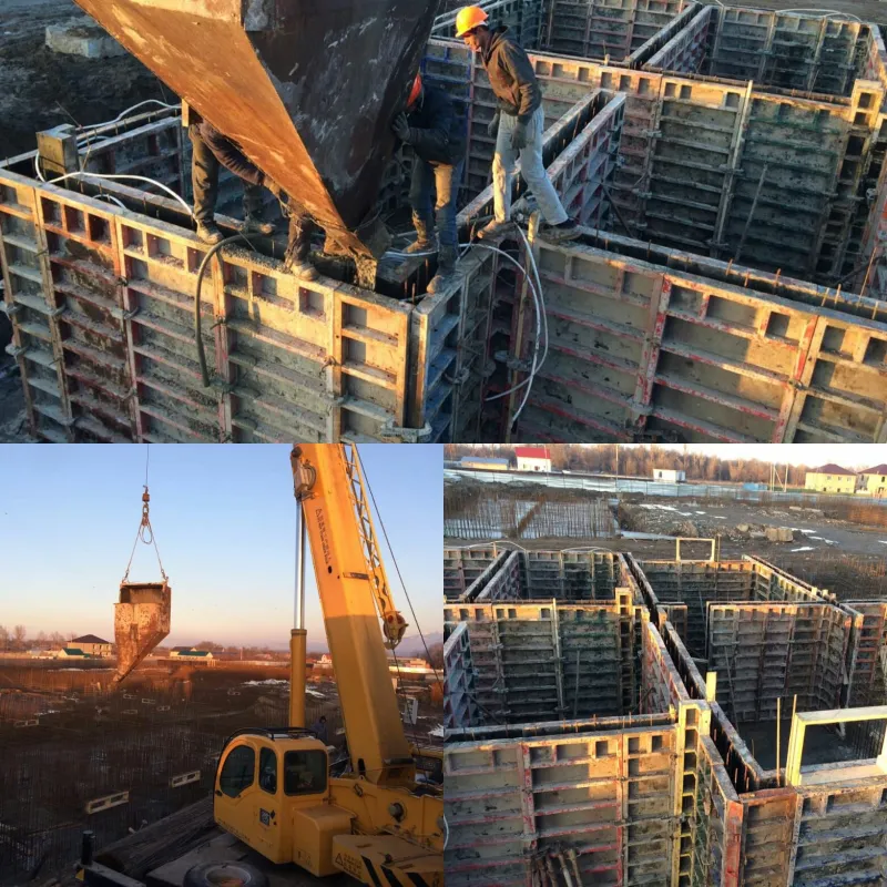 Кран и опалубка на стройке